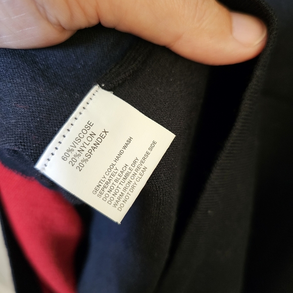 COCO & tashi red and black sleeveless stretch reverse knit dress size L US - Picture 5 of 7